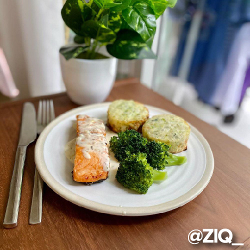Salmon and Brocolli Medallions TreeDots